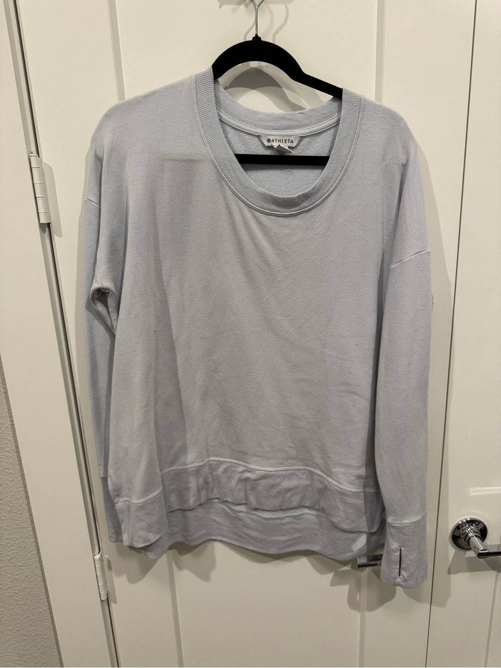 Athleta Light Blue Crewneck Sweatshirt